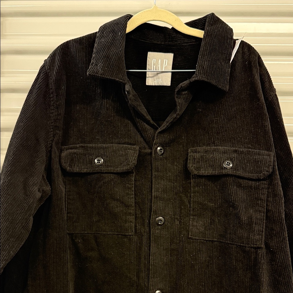 GAP Men's Black Corduroy shirt Jacket - Picture 3 of 4